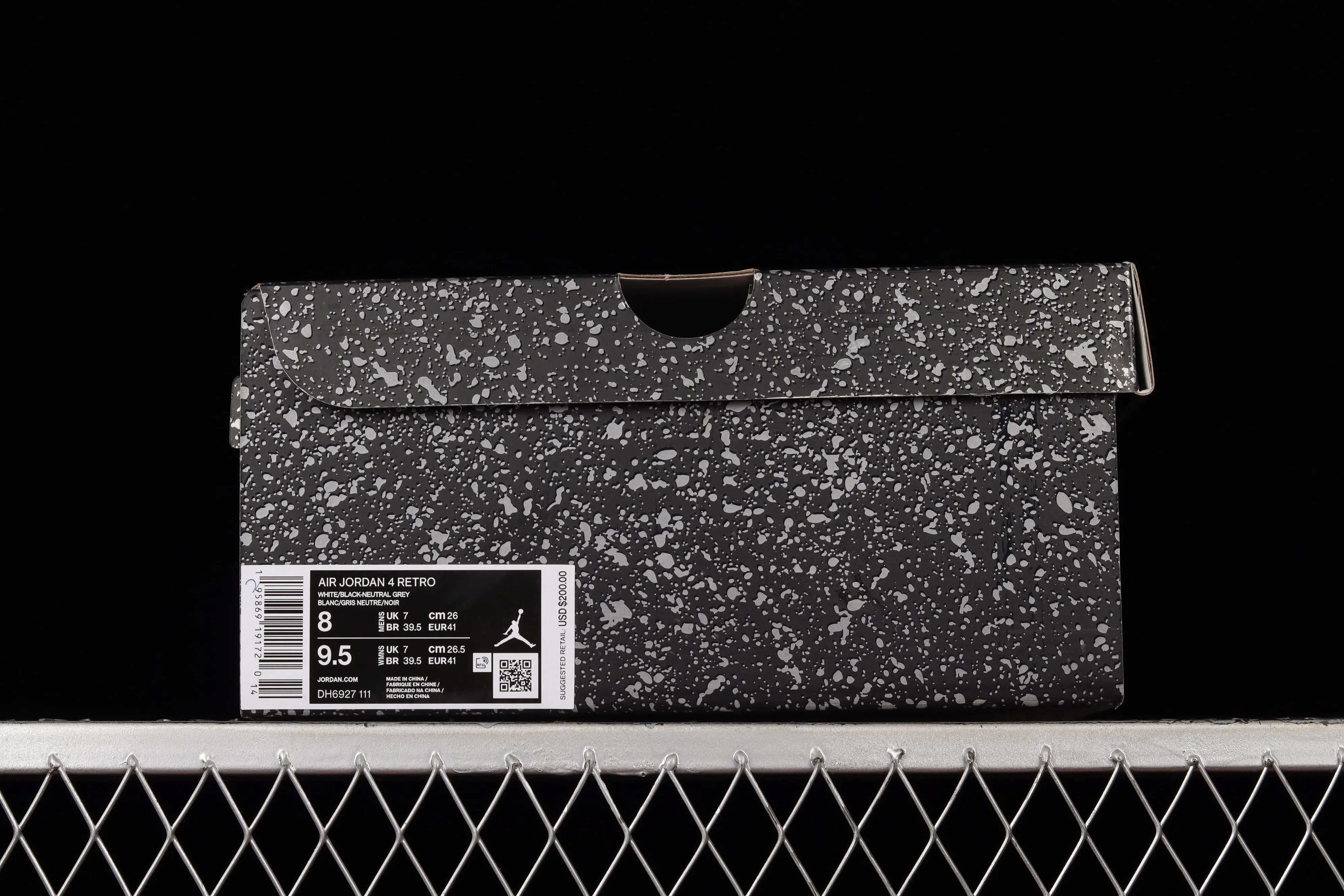 All categories Air Jordan Jordan series basketball shoes Air Jordan 4 L version Air Jordan 4 "Military Black" AJ4 Joe 4 gray and black stitching DH6927-111